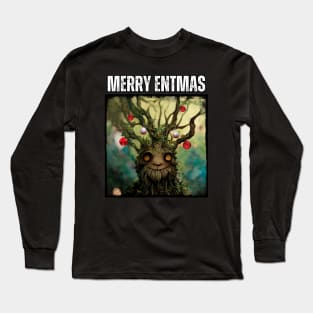 Merry Entmas - Christmas - Happy Ent - Fantasy Funny Long Sleeve T-Shirt
